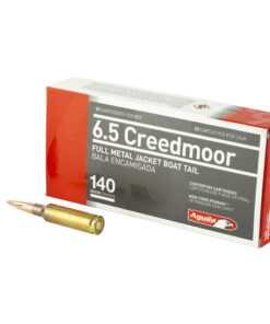 Aguila Ammunition, 6.5 Creedmoor, 140 Grain, Full Metal Jacket Boat Tail, 20 Round Box