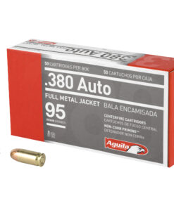 Aguila Ammunition, Pistol, 380ACP, 95 Grain, Full Metal Jacket, 50 Round Box