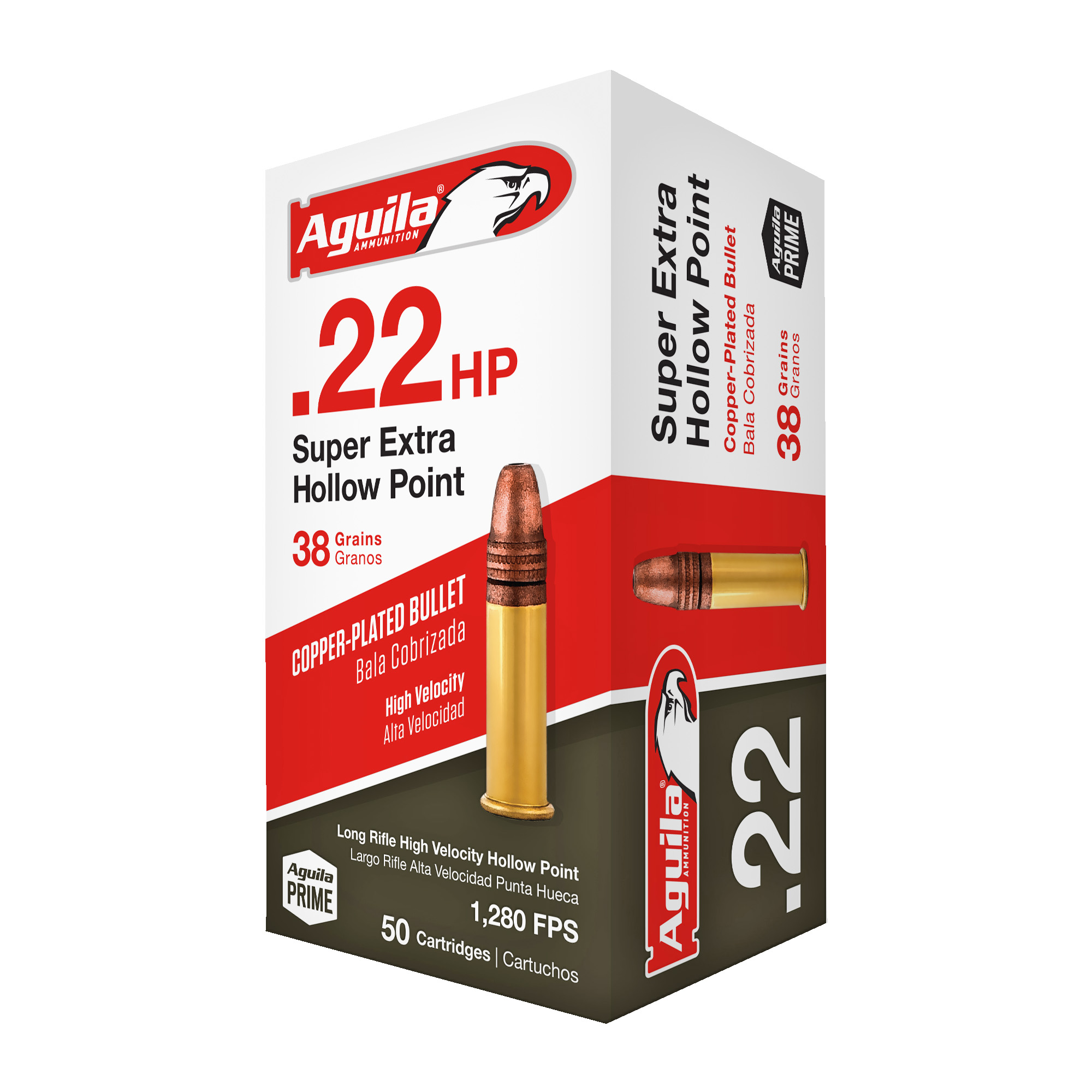 Aguila Ammunition, Rimfire, 22LR, 38Gr, Hollow Point, 50 Round Box