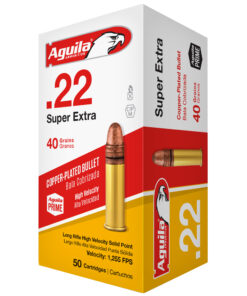 Aguila Ammunition, Rimfire, 22LR, 40 Grain, Solid Point, Hi-Velocity, 50 Round Box
