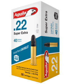 Aguila Ammunition, Rimfire, 22LR, 40 Grain, Solid Point, Standard Velocity, 50 Round Box