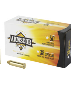 Armscor, 38 Special, 158 Grain, Full Metal Jacket, 50 Round Box