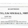 Armscor, Ammo, 556NATO, 62 Grain, Full Metal Jacket, 20 Round Box