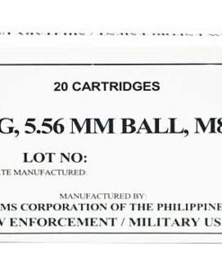 Armscor, Ammo, 556NATO, 62 Grain, Full Metal Jacket, 20 Round Box