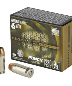 Federal, Personal Defense Punch 45 ACP 230Gr, Jacketed Hollow Point, 20 Round Box