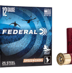 Federal, Speed-Shok, 12 Gauge 3", #4, 1 1/8 oz, Steel Shot, 25 Round Box, California Certified Nonlead Ammunition