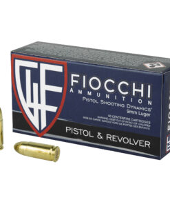 Fiocchi Ammunition, Centerfire Pistol 9MM 115 Grain, Full Metal Jacket, 50 Round Box