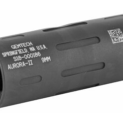Gemtech, Aurora II, Pistol Suppressor, 9MM, Weight 3.5oz, Length 3.4", Diameter 1.2", Black Finish