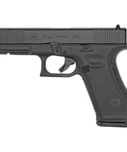 Glock, 17 Gen5, Striker Fired, Semi-automatic, Polymer Frame Pistol, Full Size, 9MM, 4.49" Barrel, Glock Marksman Barrel, nDLC Finish, Black, No Finger Grooves, Fixed Sights, 17...