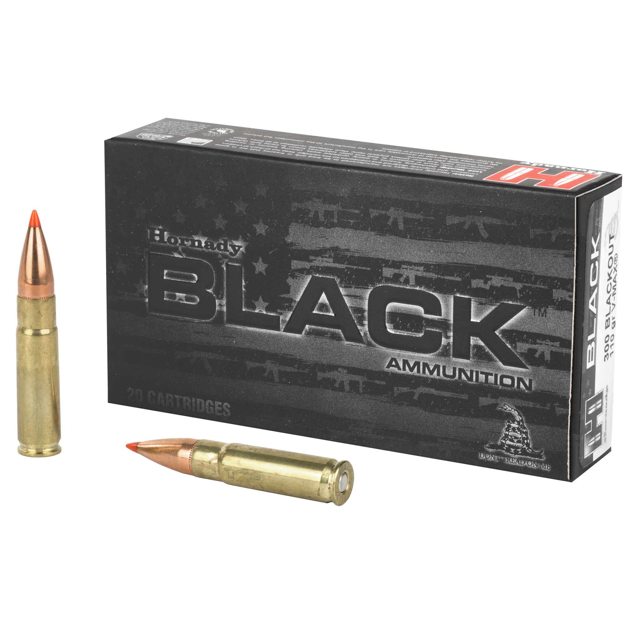 Hornady, BLACK, 300 AAC Blackout, 208 Grain, A-Max, 20 Round Box