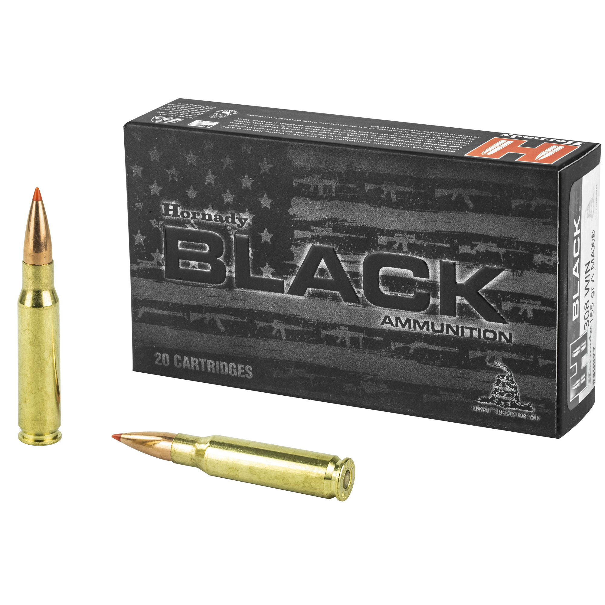 Hornady BLACK 308 Win 155 Grain A-MAX 20 Round Box