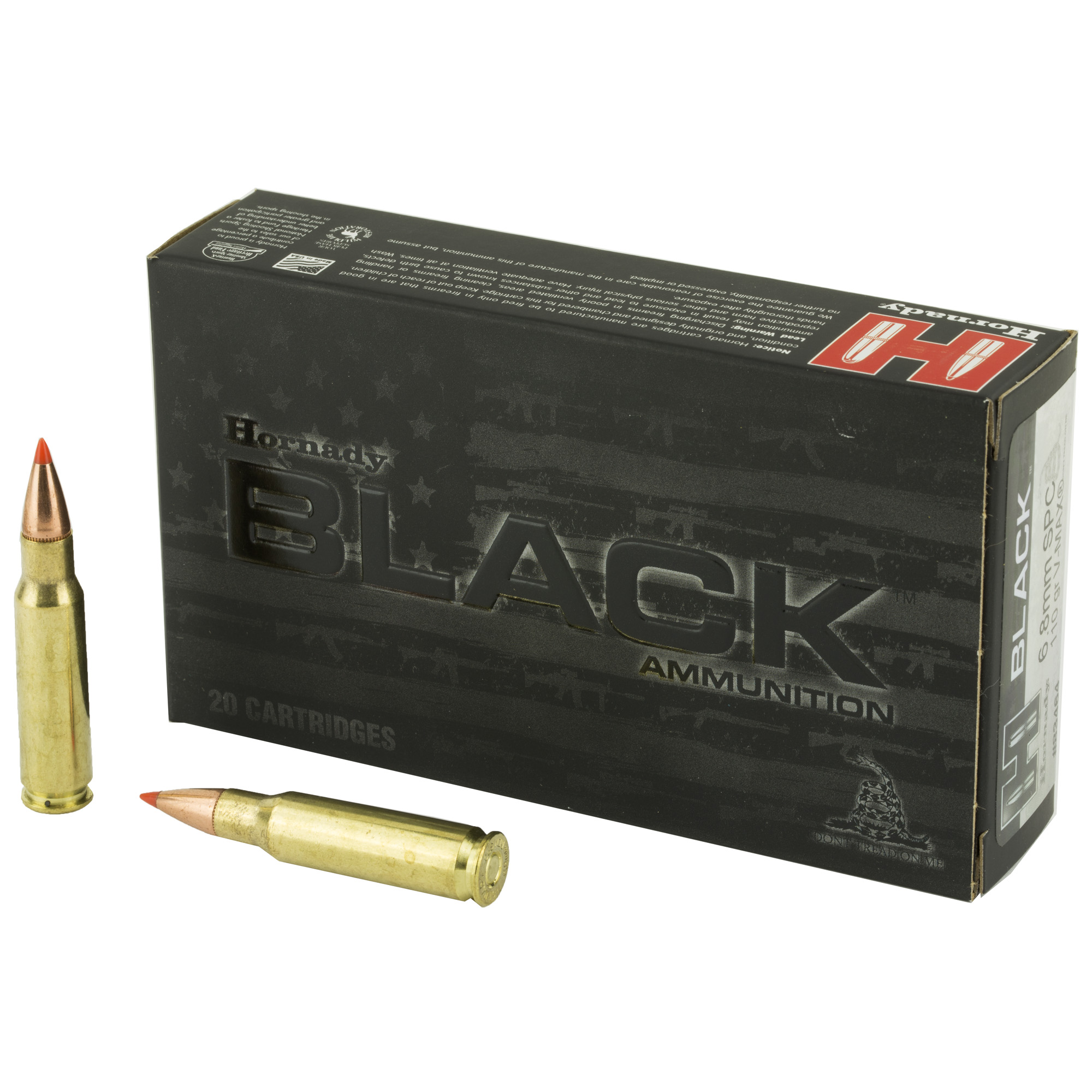 Hornady, BLACK, 6.8SPC, 110 Grain, V-Max, 20 Round Box