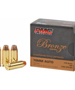 PMC, Bronze Ammunition, 10MM, 170 Grain, Jacketed Hollow Point, 25 Round Box