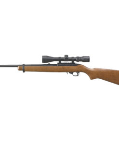 Ruger, 10/22 Carbine, Semi-automatic Rifle, 22LR, 18.5" Barrel, Satin Black Finish, Hardwood Stock, Viridian EON 3-9x40 Scope and Ruger Case, 10Rd Rotary Magazine