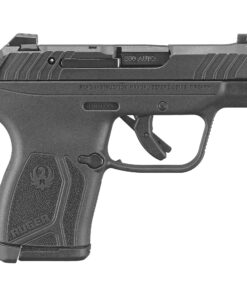 Ruger, LCP MAX, Double Action Only, Semi-automatic, Polymer Frame Pistol, Compact, 380ACP, 2.8" Barrel, Black Oxide Finish, Tritium Front Sight with White Outline and Drift...