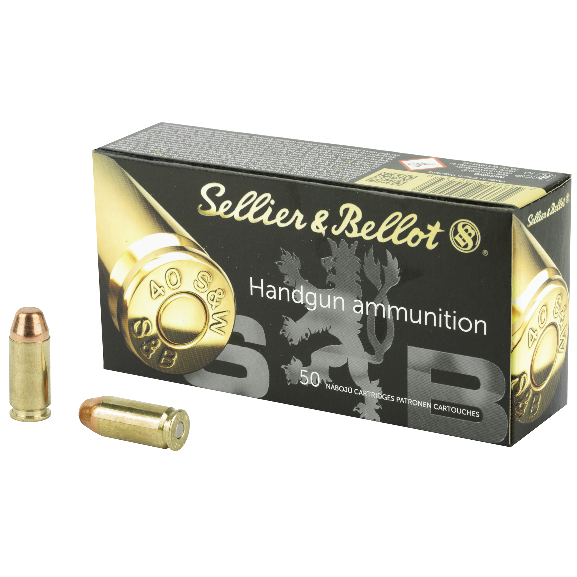Sellier & Bellot, Pistol, 40S&W, 180 Grain, Full Metal Jacket, 50 Round Box