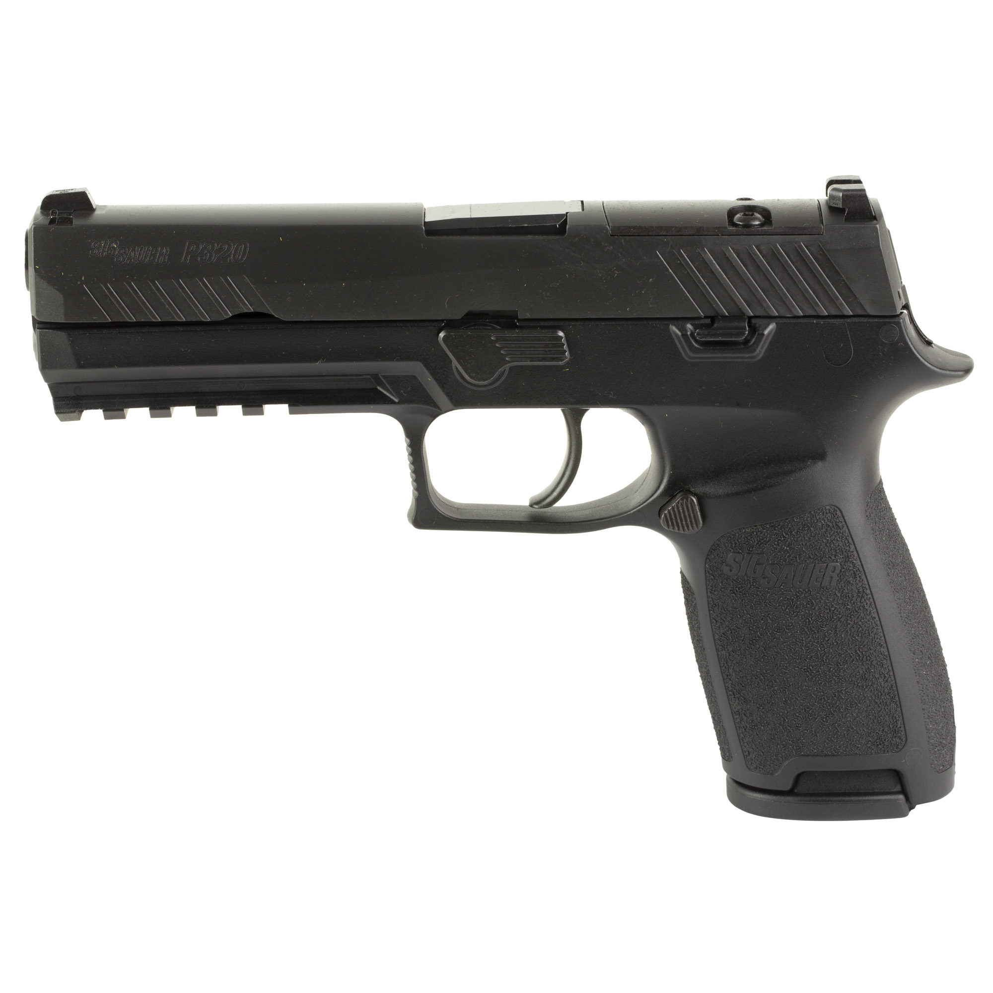Sig Sauer, P320, Full Size, Striker Fired, Semi-automatic, Polymer Frame Pistol, Compact, 9MM, 4.7" Barrel, Nitron Finish, Black, Optics Ready Slide, Siglite Night Sights, 17...