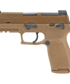 Sig Sauer, P320 M18, Striker Fired, 9MM, 3.9" Barrel, Polymer Frame, Coyote Finish, DP Pro Plate, Manual Safety, Night Sights, 1-17Rd Magazine & 2-21Rd Magazines
