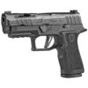Sig Sauer, P320 Spectre, Striker Fired, Semi-automatic, Polymer Frame Pistol, Compact, 9MM, 3.9" Barrel, Distressed Finish, Black, Optics Ready, XRay3 Night Sights, 15 Rounds, 2...