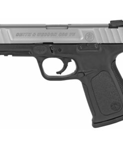 Smith & Wesson, SD9VE, Striker Fired, Semi-Automatic, Polymer Frame Pistol, Full Size, 9MM, 4" Barrel, Silver Slide, Black Frame, Fixed Sights, 16 Rounds, 2 Magazines Magazines