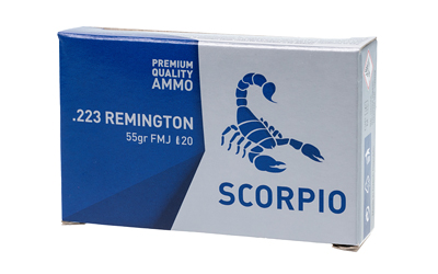 STV Technology, Scorpio Ammo, 223 Remington, 55 Grain, Full Metal Jacket, 20 Round Box