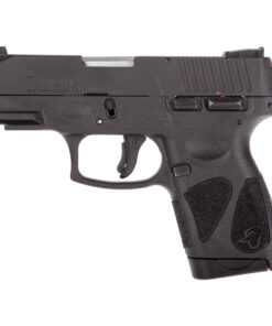 Taurus, G2S, Striker Fired, Semi-automatic, Polymer Frame Pistol, Sub-Compact, 9mm, 3.25" Barrel, Matte Finish, Black, Fixed Front Sight With Adjustable Rear Sight, Manual Thumb...