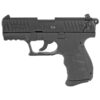 Walther, P22-CA, California Model, Semi-automatic, Double/Single Action, Compact, 22LR, 3.4" Barrel, Polymer, Black Finish, 10Rd, 1 Mag, Fixed Barrel, Adjustable Sights