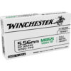 Winchester Ammunition, M855, 556NATO, 62Gr, Full Metal Jacket, Green Tip, 20 Round Box