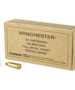 Winchester Ammunition, Service Grade, 9MM, 115Gr, Full Metal Jacket, 50 Round Box