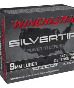 Winchester Ammunition, Silvertip, 9MM, 147 Grain, Hollow Point, 20 Rounds