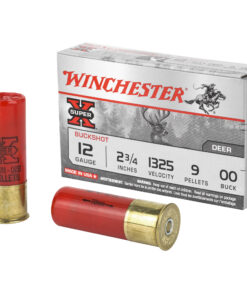 Winchester Ammunition, Super-X, 12 Gauge, 2.75", 00 Buck, Buckshot, 9 Pellets,5 Round Box