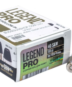 Legend AMMO .40 S&W 155GR SOLID Copper Hollow Point 20 rounds