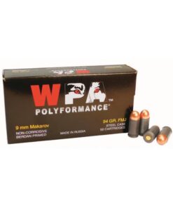 Backorder - Wolf 9x18mm Makarov FMJ 94 Grain 500 Rounds