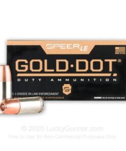 Speer LE Gold Dot Duty 9mm +P 124 Grain JHP 50 Rounds
