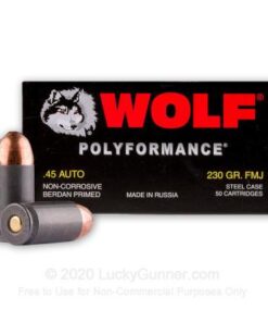 Wolf WPA 45 ACP 230 Grain FMJ 50 Rounds